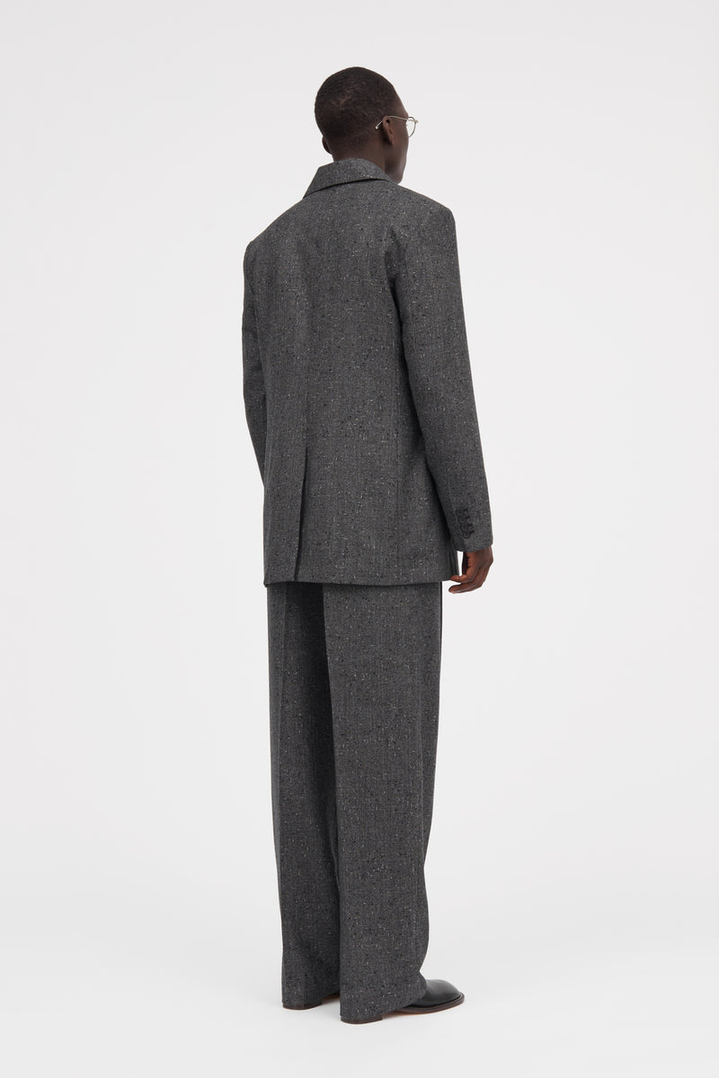 MKDT Studio Jayden Wool Check Structure Jackets BLACK/GREY