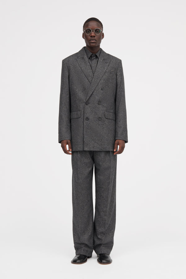 MKDT Studio Jayden Wool Check Structure Jackets BLACK/GREY