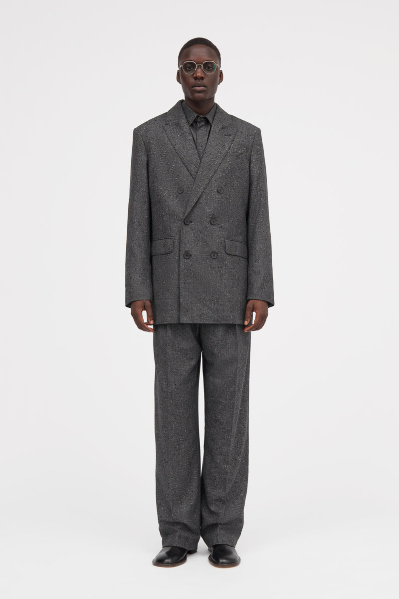 MKDT Studio Jayden Wool Check Structure Jackets BLACK/GREY