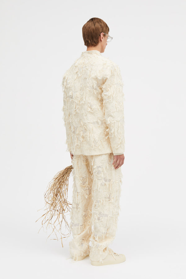 Mark Kenly Domino Tan Jeff-atelier Fringy Jacquard Jackets Creme
