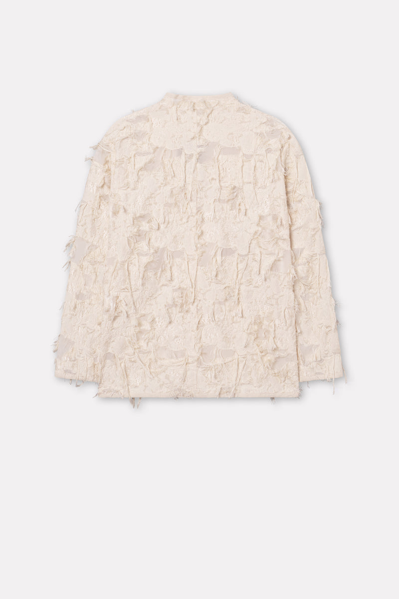 Mark Kenly Domino Tan Jeff-atelier Fringy Jacquard Jackets Creme