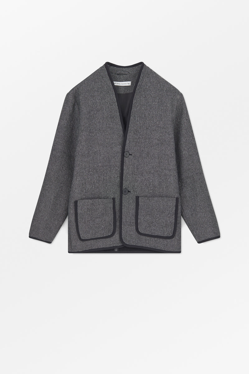 MKDT Studio Jeff Structure Wool Jackets SMOKE