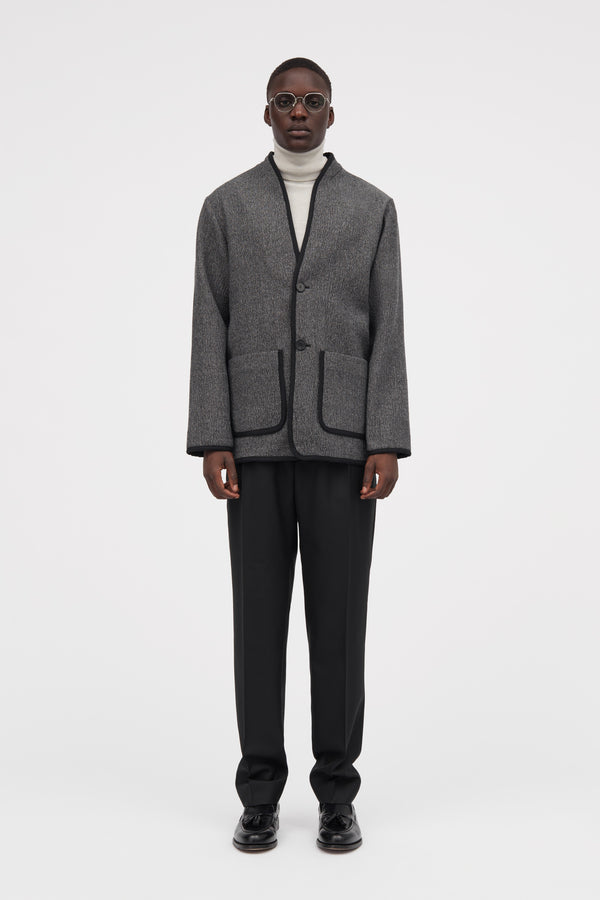 MKDT Studio Jeff Structure Wool Jackets SMOKE
