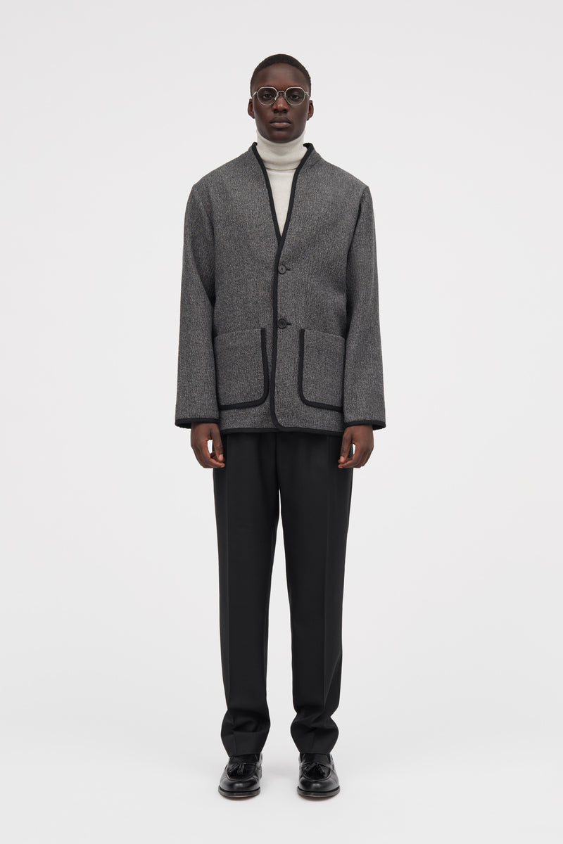 MKDT Studio Jeff Structure Wool Jackets SMOKE