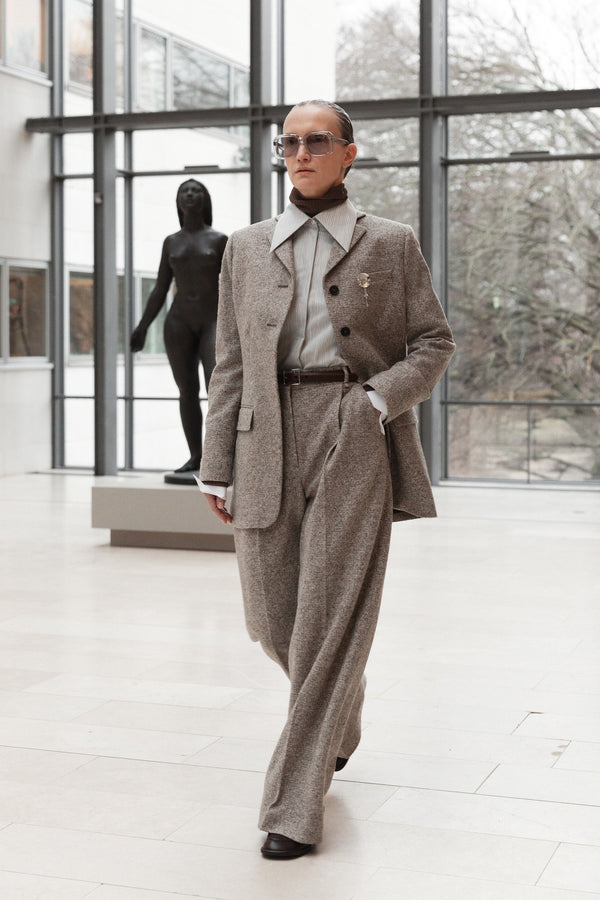 MKDT Studio Jemima Knitted Wool Jackets MINK MELANGE