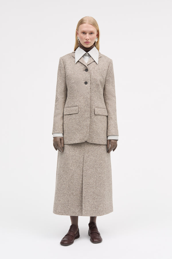 MKDT Studio Jemima Knitted Wool Jackets MINK MELANGE
