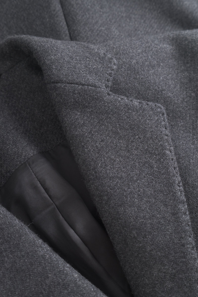 Mark Kenly Domino Tan Jemma Textured Wool Jackets ANTHRACIT