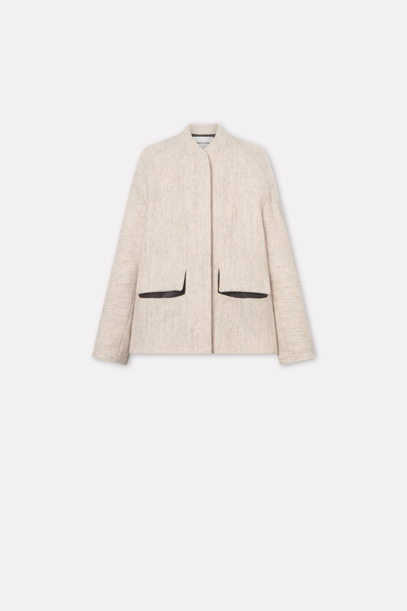 MKDT Studio Jenne Wool Herringbone Jackets OAT