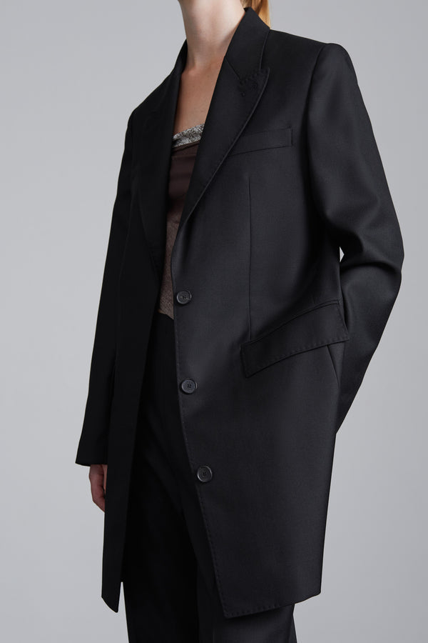 Mark Kenly Domino Tan Jerina Eco Wool Twill Jackets BLACK