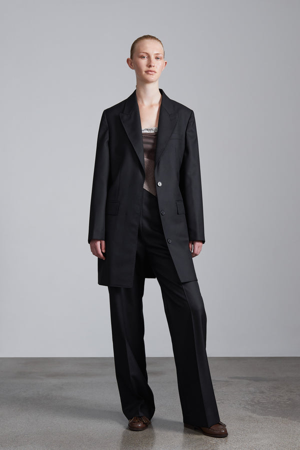 Mark Kenly Domino Tan Jerina Eco Wool Twill Jackets BLACK