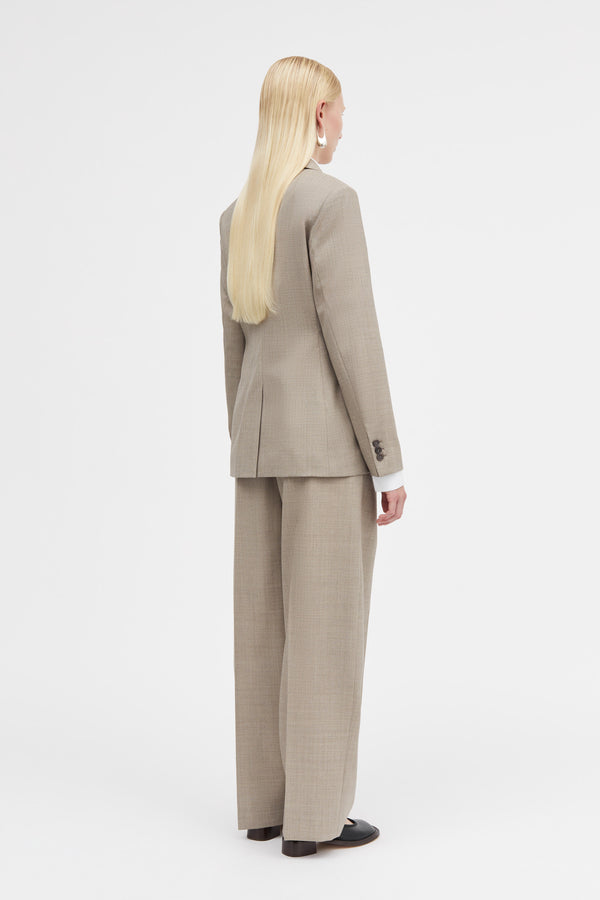 Mark Kenly Domino Tan Joelie Thin Wool Melange Jackets CLAY MELANGE