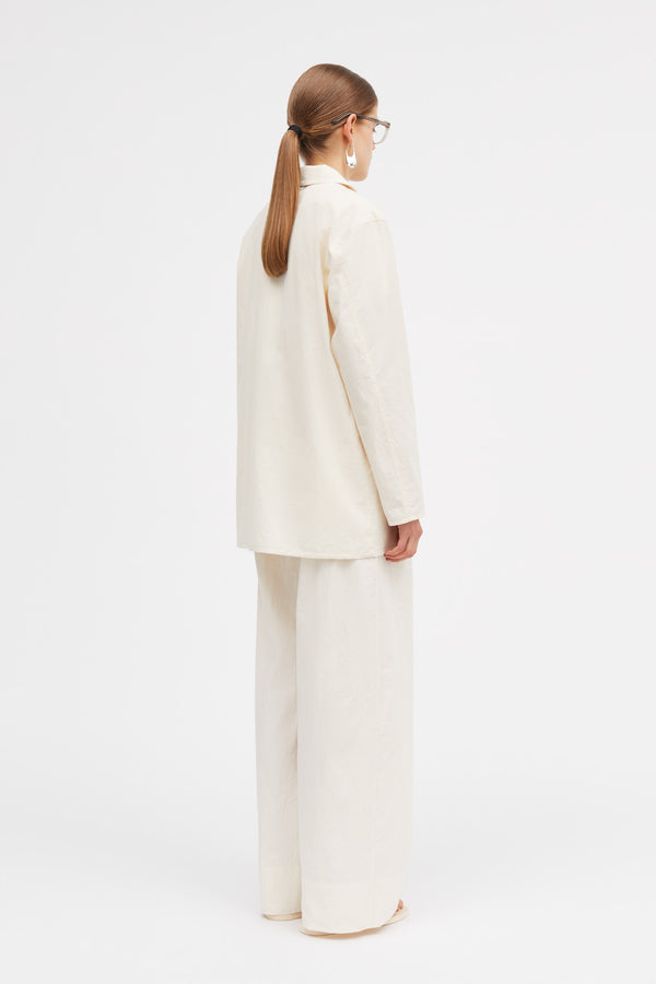 Mark Kenly Domino Tan Jordana Cotton Calico Jackets ECRU