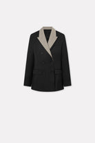 MKDT Studio Jorinda Thin Solid Wool Jackets BLACK