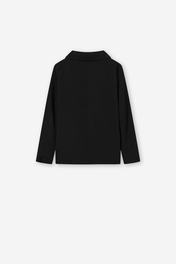 Mark Kenly Domino Tan Josetta Crepe Georgette Jackets BLACK