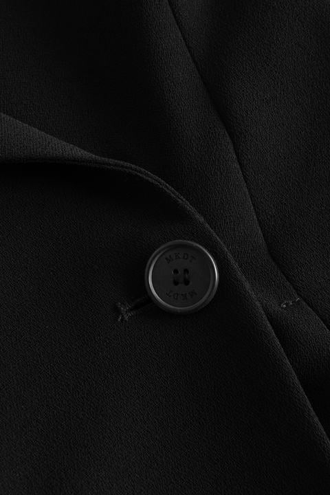 Mark Kenly Domino Tan Josetta Crepe Georgette Jackets BLACK