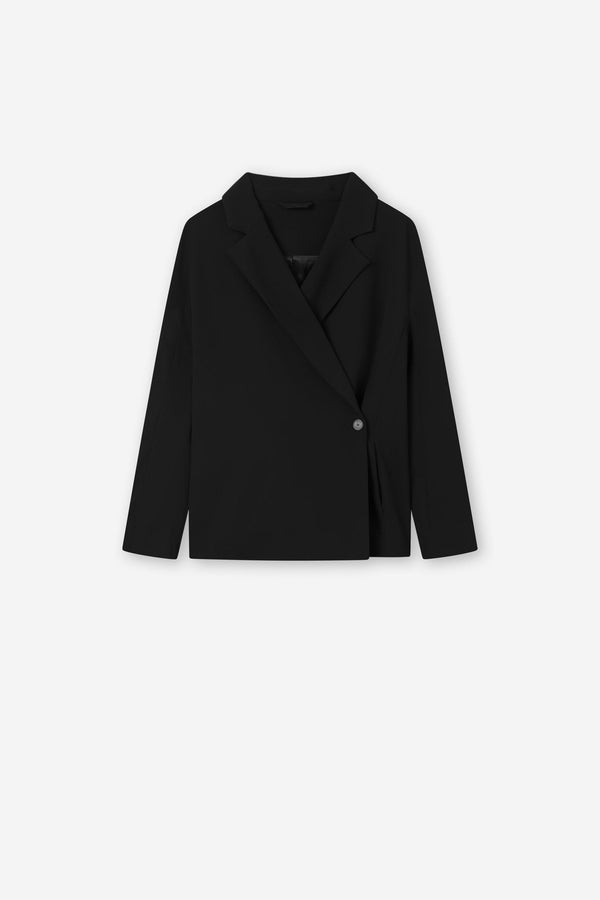 Mark Kenly Domino Tan Josetta Crepe Georgette Jackets BLACK