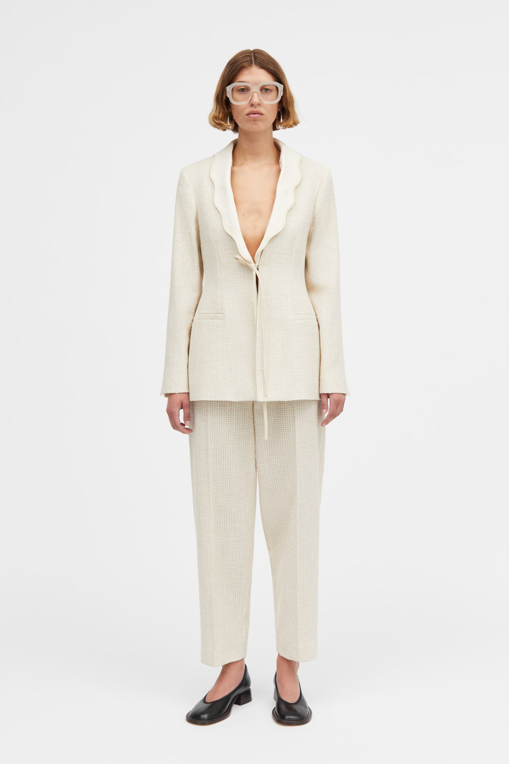 ジャケット MKDT Studio Caro beige coat Caro Half Panama - DRAB – MKDT STUDIO