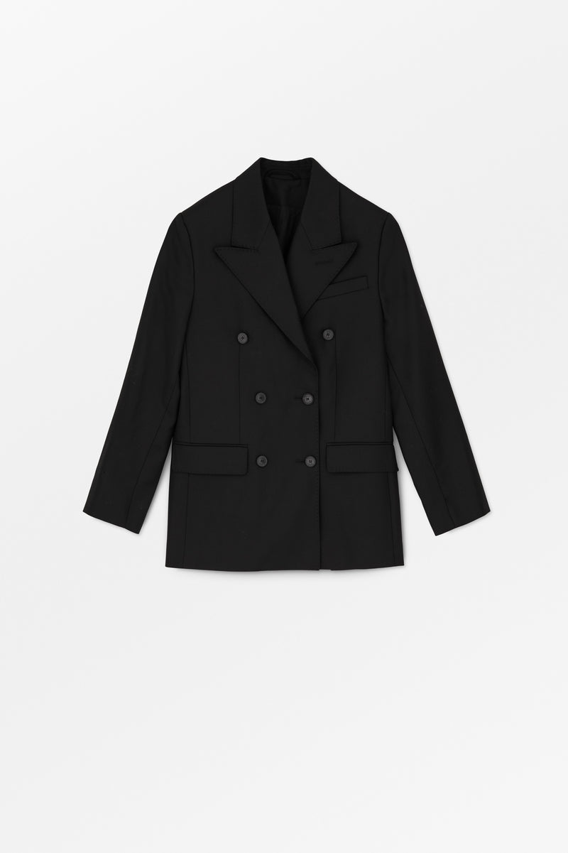 Mark Kenly Domino Tan Juanita Eco Wool Twill Jackets BLACK