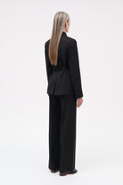 MKDT Studio Judy Thin Solid Wool Jackets BLACK