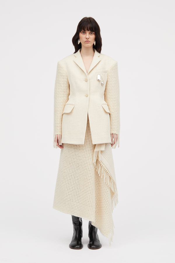 MKDT Studio Juka-atelier Wool Check Jackets SNOW