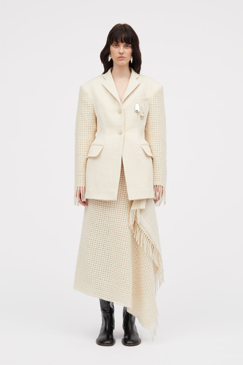 MKDT Studio Juka-atelier Wool Check Jackets SNOW