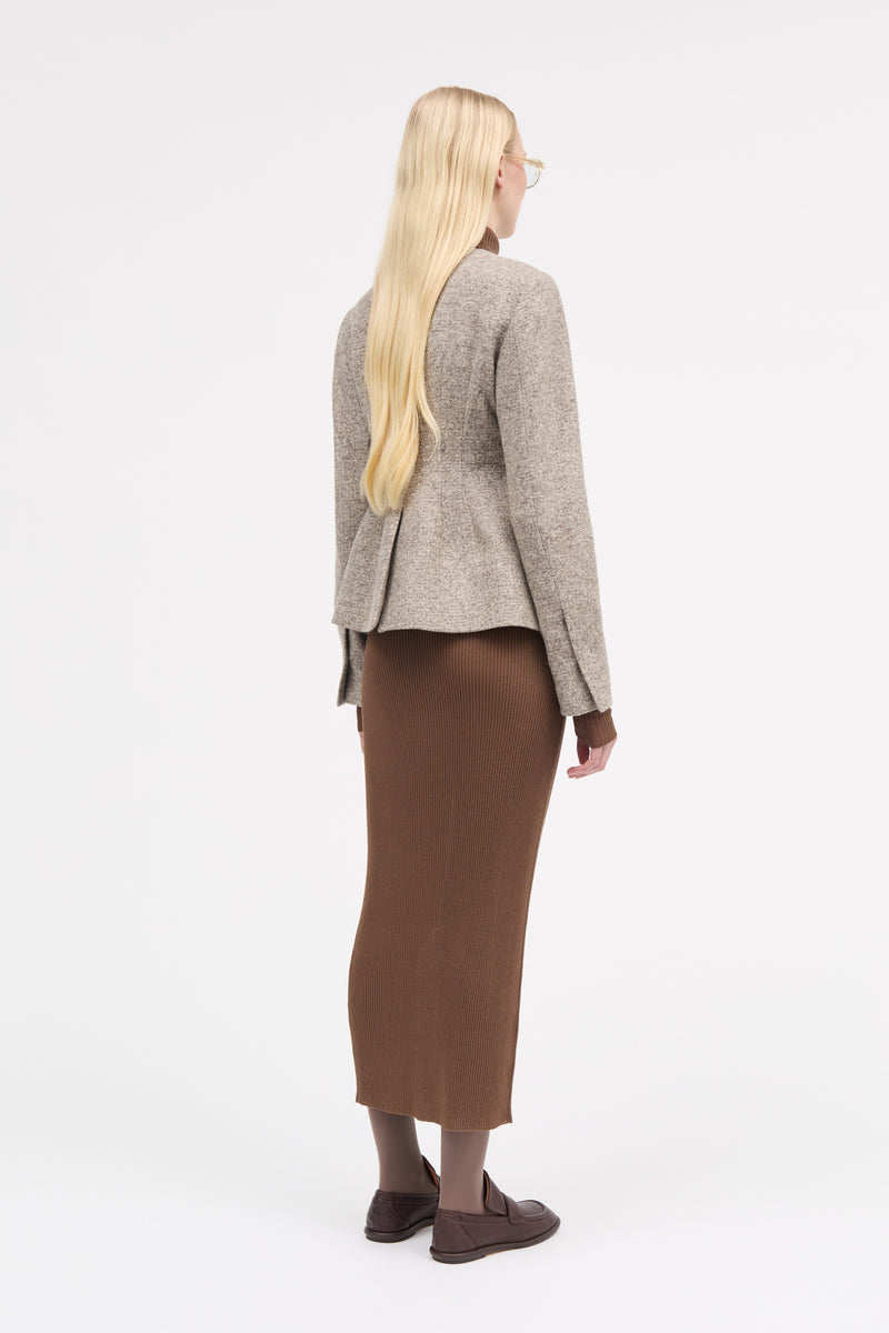 MKDT Studio Julienne Knitted Wool Jackets MINK MELANGE