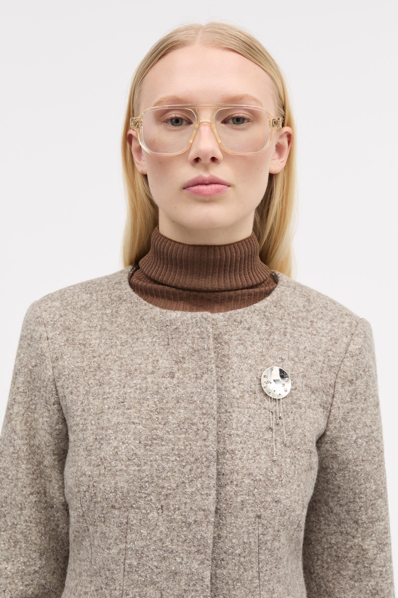 MKDT Studio Julienne Knitted Wool Jackets MINK MELANGE