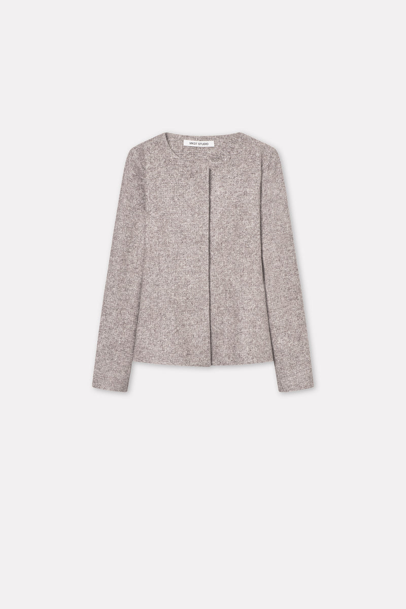 MKDT Studio Julienne Knitted Wool Jackets MINK MELANGE