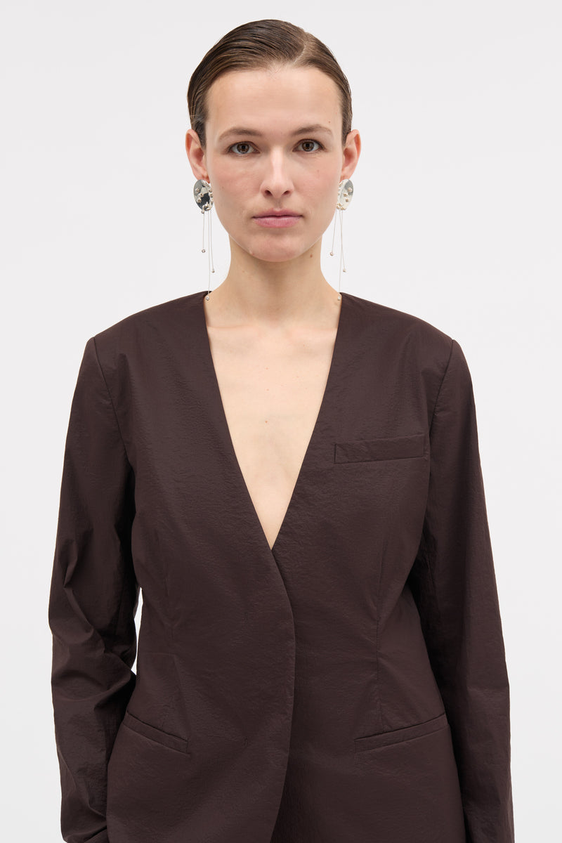 MKDT Studio Juta Crisp Tech Jackets DEEP BROWN