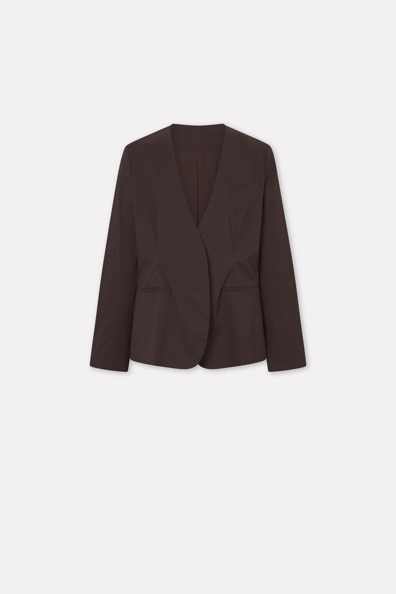 MKDT Studio Juta Crisp Tech Jackets DEEP BROWN