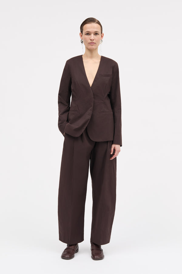 MKDT Studio Juta Crisp Tech Jackets DEEP BROWN