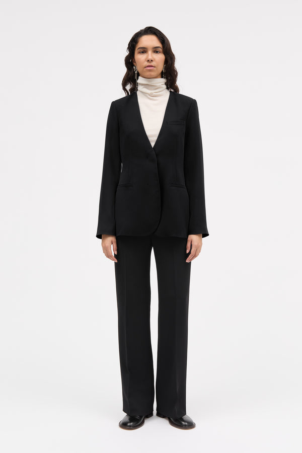 MKDT Studio Jute Crepe Georgette Jackets BLACK