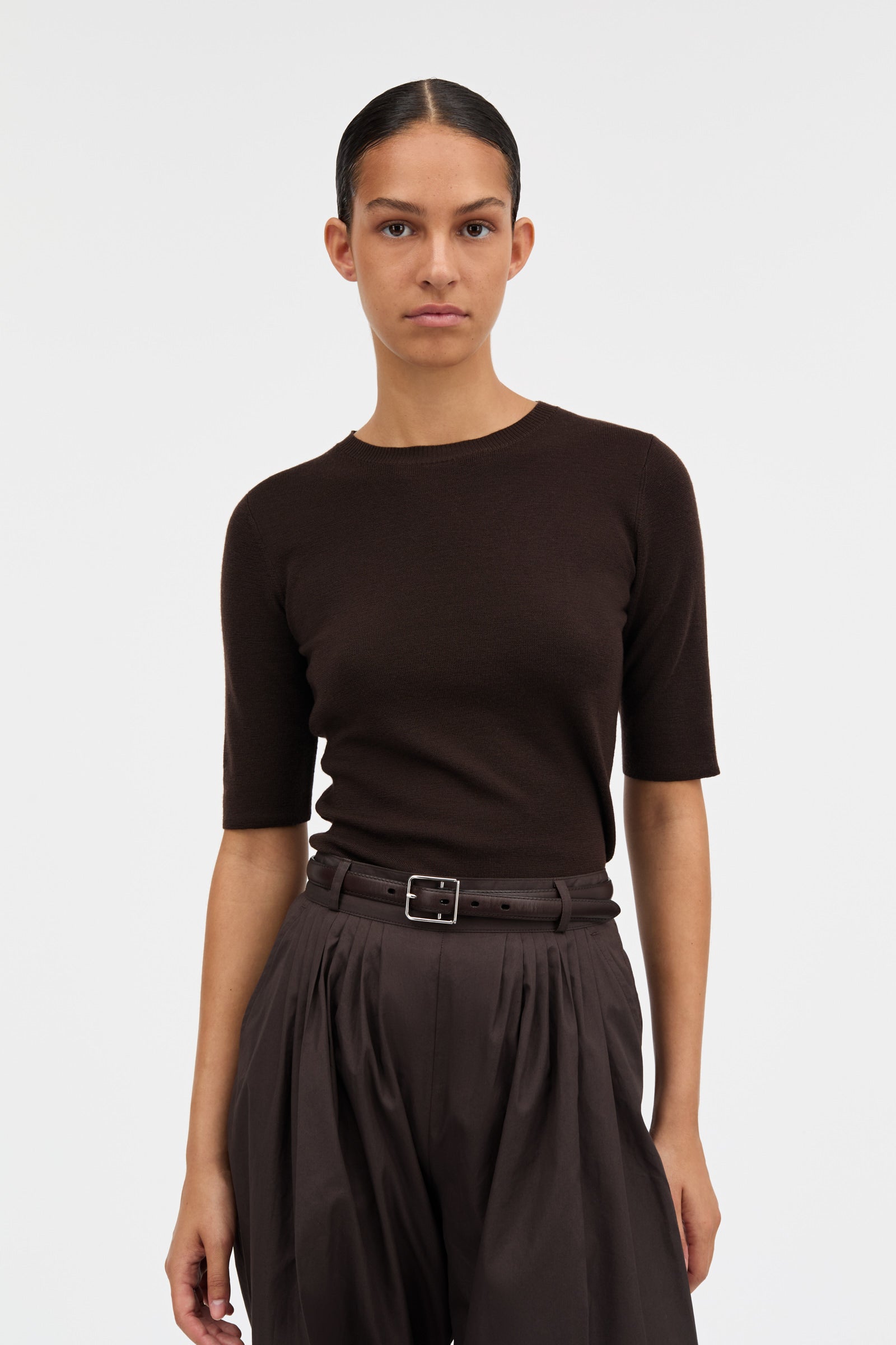 MKDT Studio KAMINA MERINO Sweater DARK BROWN