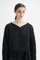 MKDT Studio KORO RAW WOOL Sweater GREY MELANGE