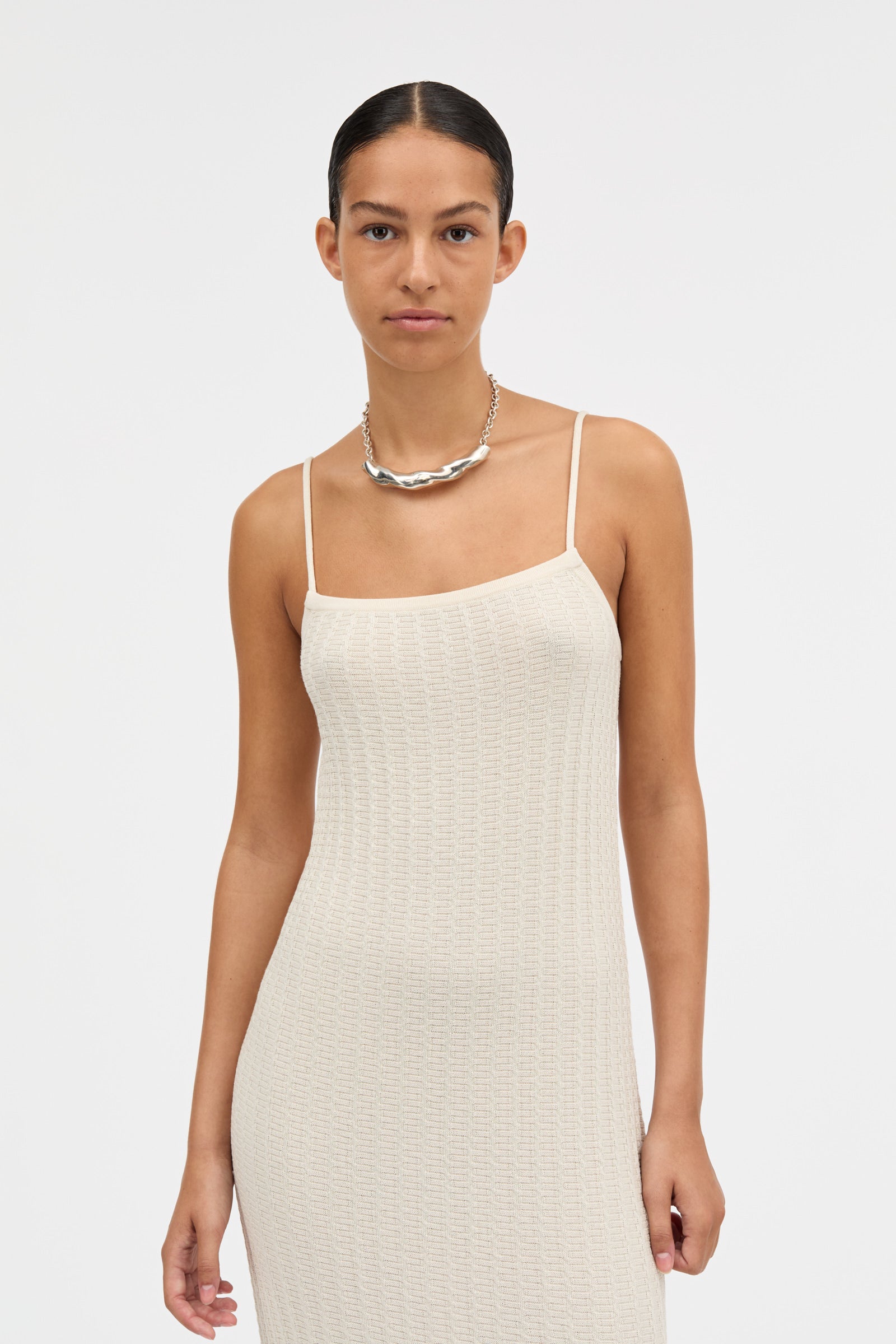MKDT Studio KOVY WAVY KNIT Dresses CREAM