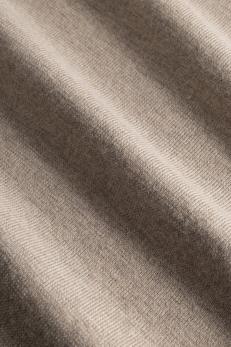 Mark Kenly Domino Tan Kai Merino Sweater LIGHT BROWN