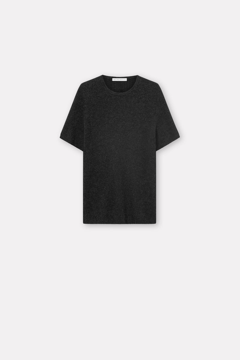 Mark Kenly Domino Tan Kamala Cashmere T-Shirts CHARCOAL