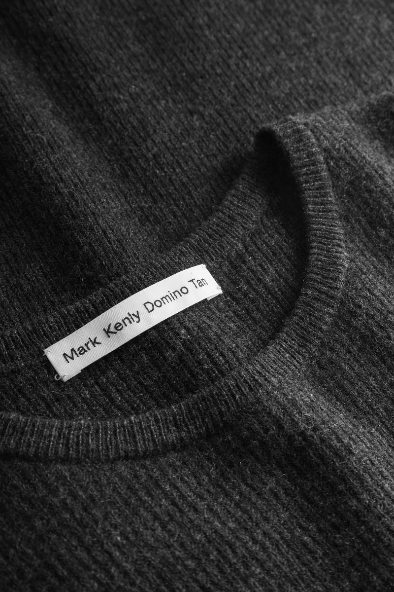 Mark Kenly Domino Tan Kamala Cashmere T-Shirts CHARCOAL