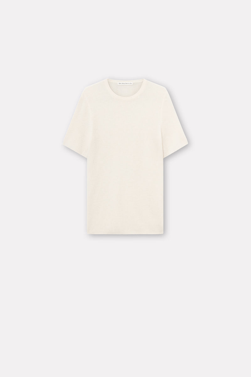 Mark Kenly Domino Tan Kamala Cashmere T-Shirts IVORY
