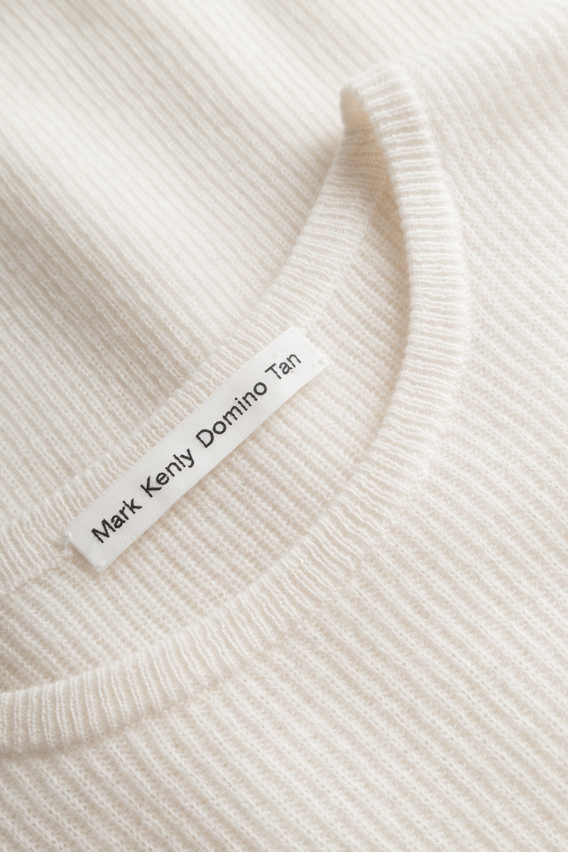 Mark Kenly Domino Tan Kamala Cashmere T-Shirts IVORY