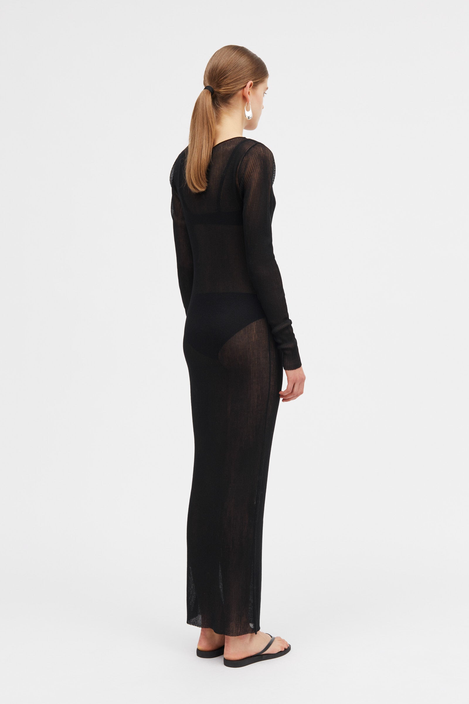 Mark Kenly Domino Tan Kamila Thin Knit Dresses BLACK