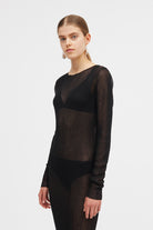 Mark Kenly Domino Tan Kamila Thin Knit Dresses BLACK
