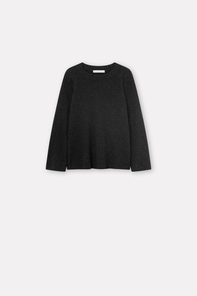 Mark Kenly Domino Tan Karin Cashmere Sweater CHARCOAL