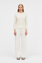 Mark Kenly Domino Tan Karin Cashmere Sweater IVORY
