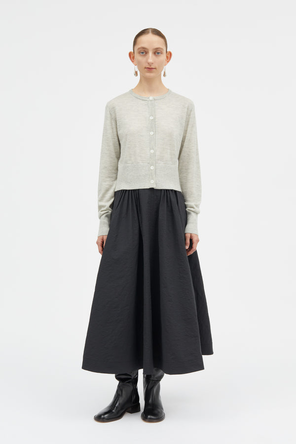 Mark Kenly Domino Tan Klairo Cashmere Sweater LIGHT GREY
