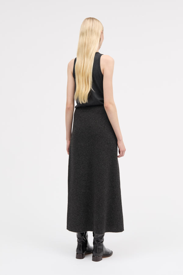 MKDT Studio Klareen Yak Skirts DARK GREY MELANGE