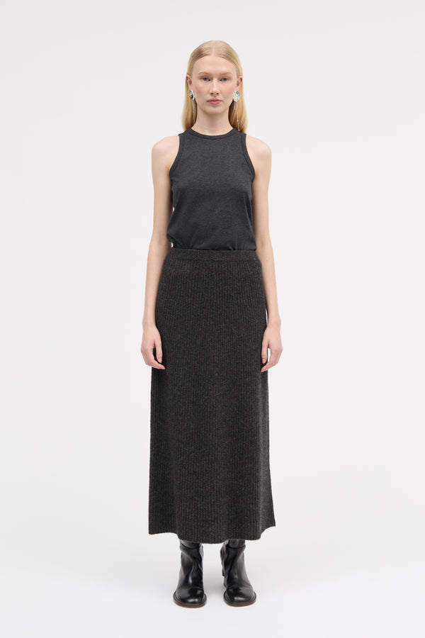 MKDT Studio Klareen Yak Skirts DARK GREY MELANGE