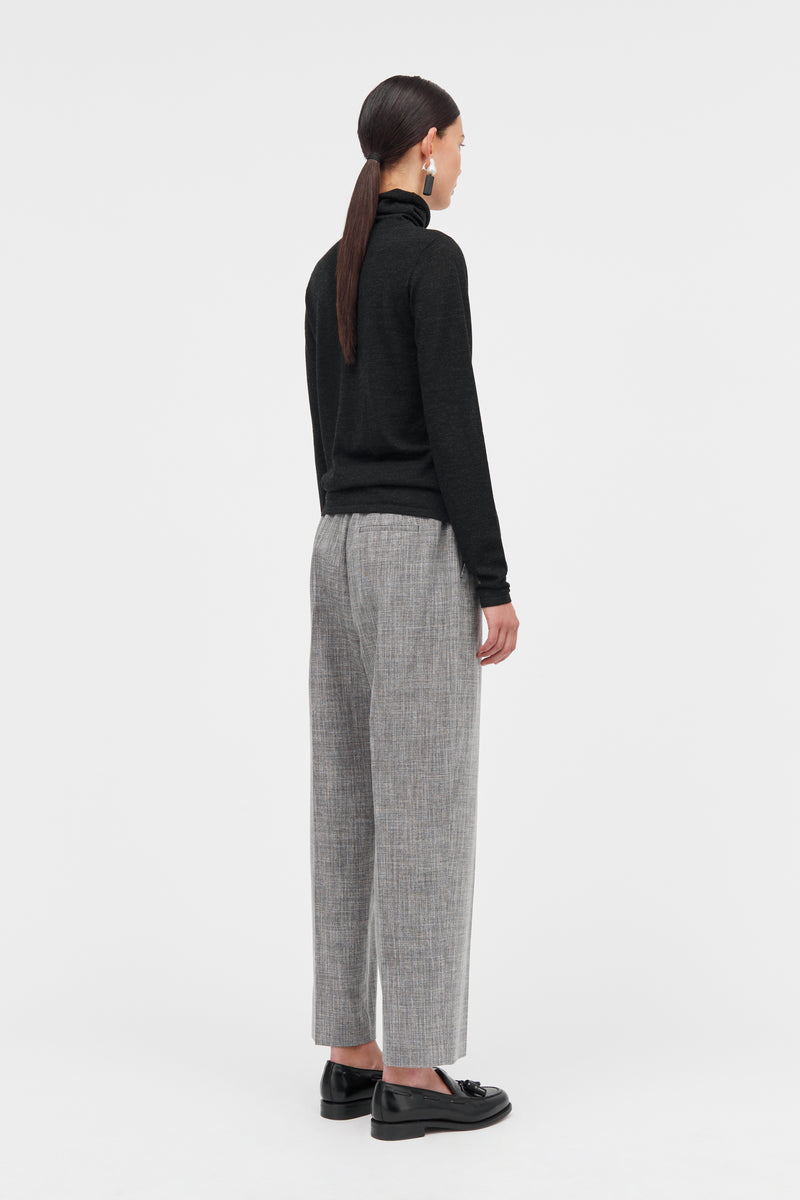 Mark Kenly Domino Tan Korinella Merino Sweater BLACK MELANGE