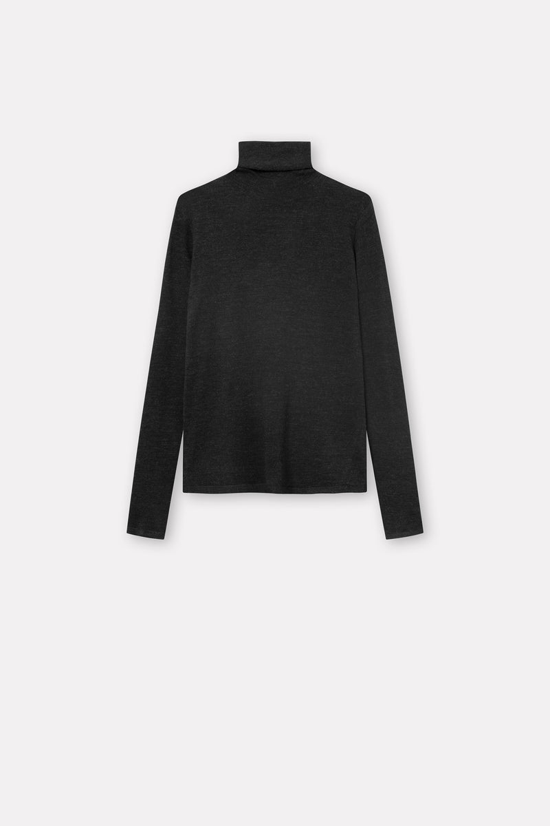 Mark Kenly Domino Tan Korinella Merino Sweater BLACK MELANGE