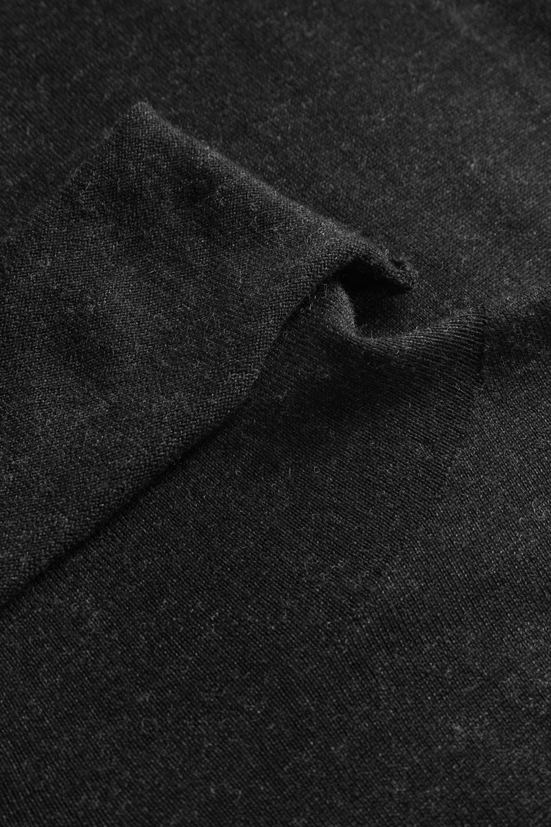 Mark Kenly Domino Tan Korinella Merino Sweater BLACK MELANGE